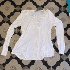 3 for $12 white laced shirt